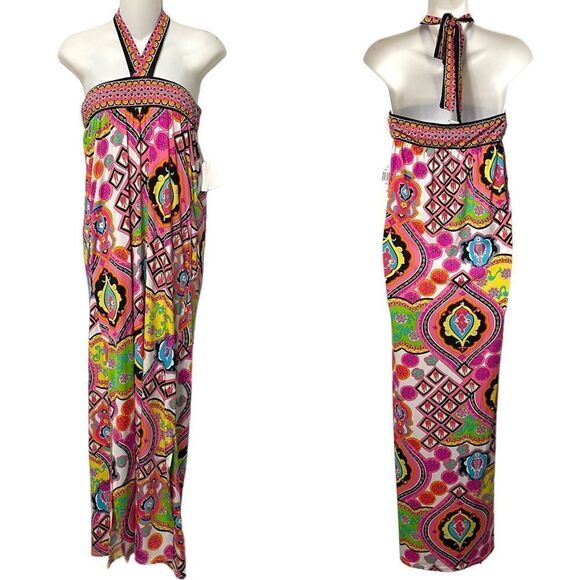 NWT TRINA TURK Swim & Spa Collection Groovy Floral Cover-Up Maxi Dress XS - Picture 1 of 8